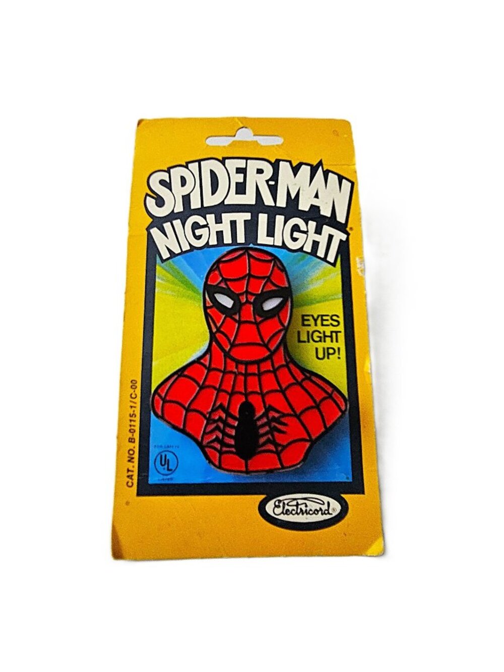 Vintage 1978 Spider-Man Night Light – Eyes Light Up – NOS – Electricord